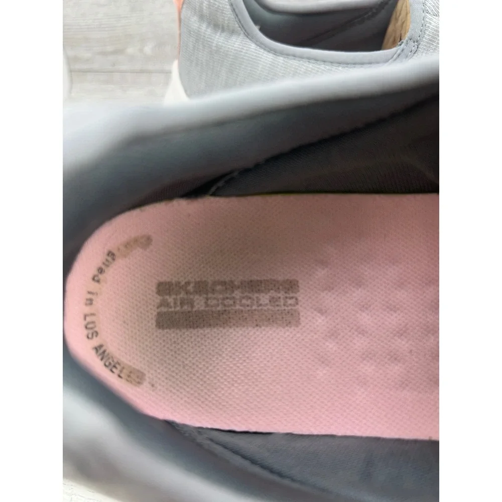 Skechers GoWalk 6 Women Size‎ 10 Grey Pink Slip On Walking Shoes 124956 GYPK